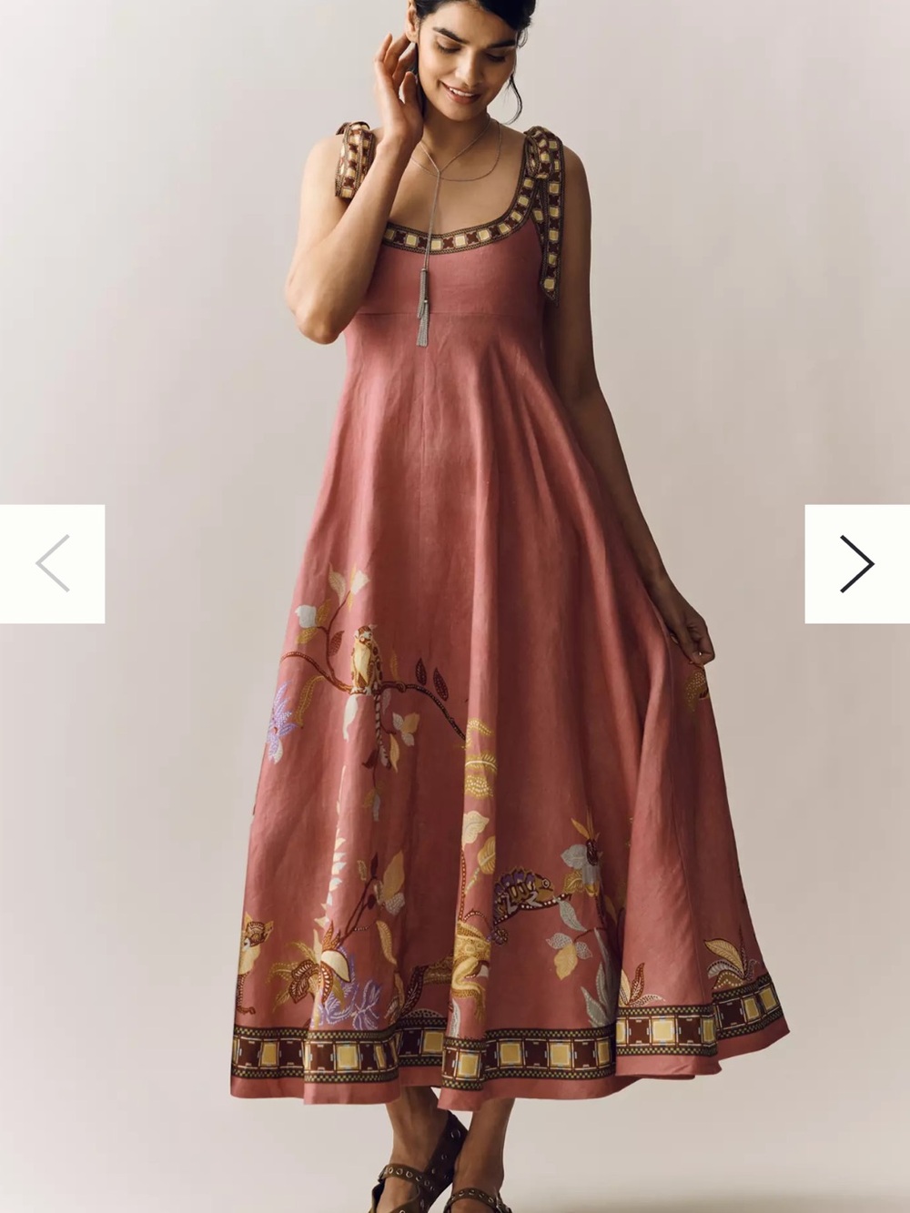NWT🌷Alemais Zuri Linen Ballet Midi Sundress - Picture 2 of 16